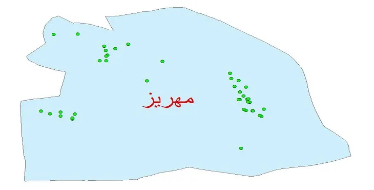 دانلود نقشه شیپ فایل کیفیت آب چاه های شهرستان مهریز