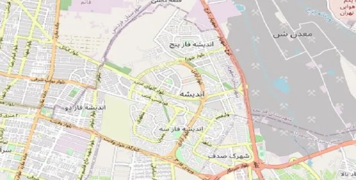 دانلود نقشه pdf شهر اندیشه