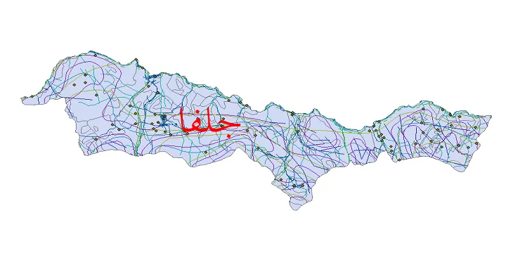 دانلود نقشه های شیپ فایل شهرستان جلفا + کاملترین لایه GIS