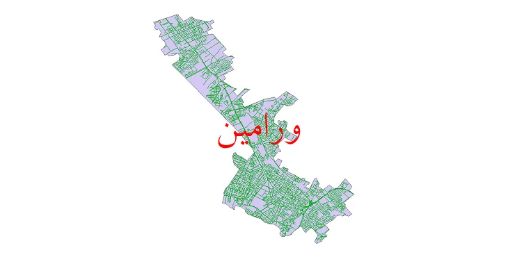 دانلود نقشه معابر شهر ورامین + pdf باکیفیت