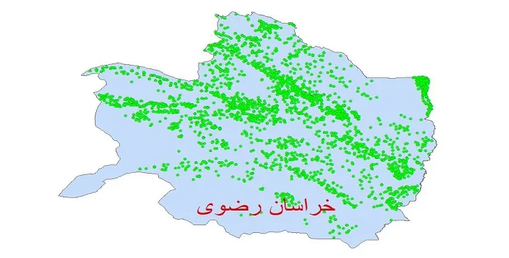 دانلود نقشه شیپ فایل چاه های آب استان خراسان رضوی