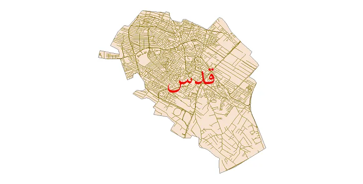 دانلود نقشه معابر شهر قدس + pdf باکیفیت
