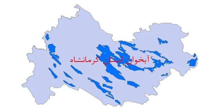 نقشه جی آی اس (GIS) آبخوان استان کرمانشاه