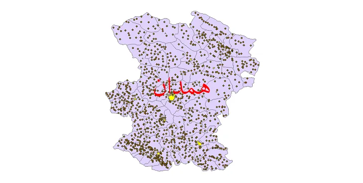 نقشه جی آی اس (GIS) تقسیمات سیاسی استان همدان