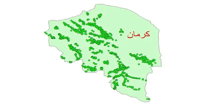 دانلود نقشه شیپ فایل چاه های آب استان کرمان
