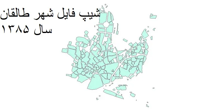 نقشه شیپ فایل بلوک آماری شهر طالقان + فایل اکسل