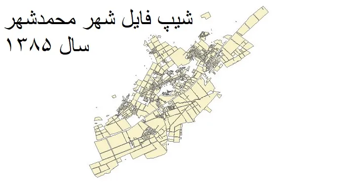 نقشه شیپ فایل بلوک آماری محمدشهر کرج + فایل اکسل