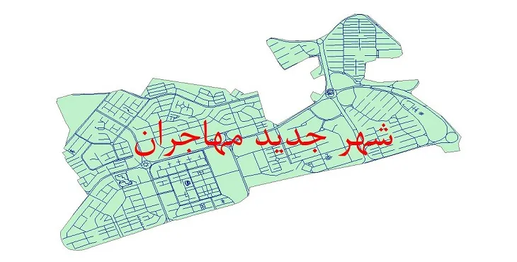 دانلود نقشه معابر شهر جدید مهاجران + pdf باکیفیت
