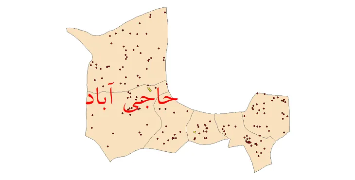 دانلود نقشه شیپ فایل (GIS) تقسیمات سیاسی شهرستان حاجی آباد سال 1400