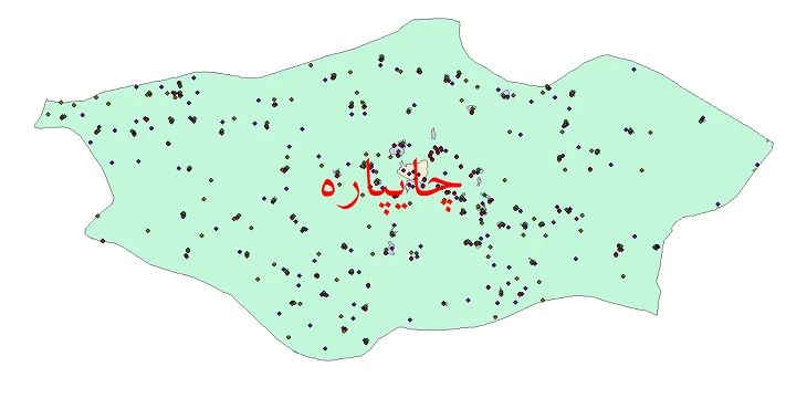 نقشه جمعیت شهرها و روستاهای شهرستان چایپاره از سال 35 تا 95
