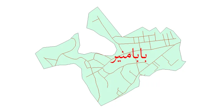 دانلود نقشه معابر شهر بابامنیر + pdf باکیفیت