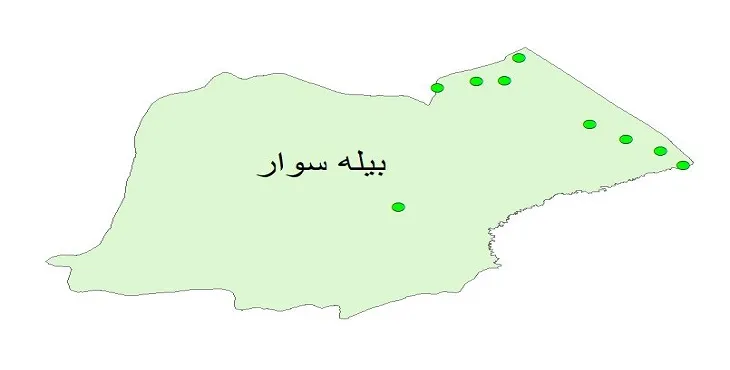 دانلود نقشه شیپ فایل چاه های آب شهرستان بیله سوار