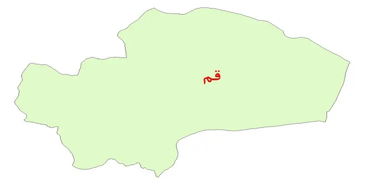 دانلود نقشه شیپ فایل (GIS) شهرستانهای استان قم سال 1400