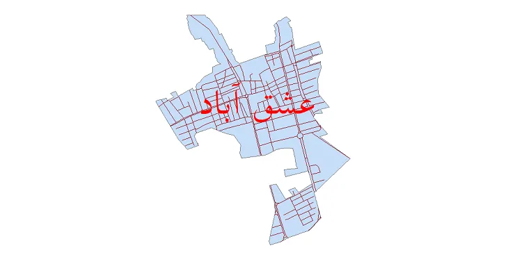 دانلود نقشه معابر شهر عشق آباد طبس + pdf باکیفیت