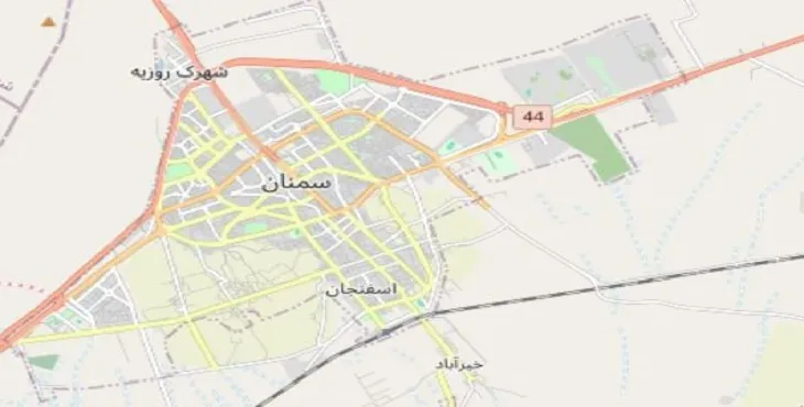 دانلود نقشه pdf شهر سمنان
