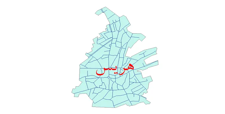 دانلود نقشه معابر شهر هریس + pdf باکیفیت