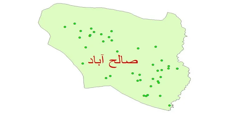 دانلود نقشه شیپ فایل کیفیت آب چاه های شهرستان صالح آباد خراسان