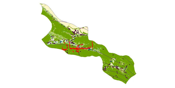 دانلود نقشه های شیپ فایل شهرستان استهبان + کاملترین لایه GIS