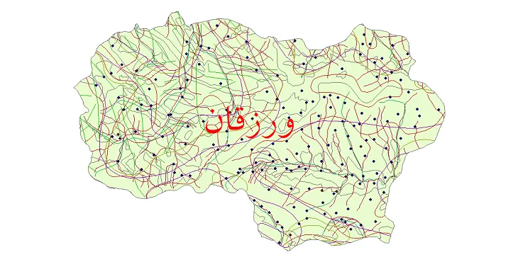 کاملترین شیپ فایل های شهرستان ورزقان
