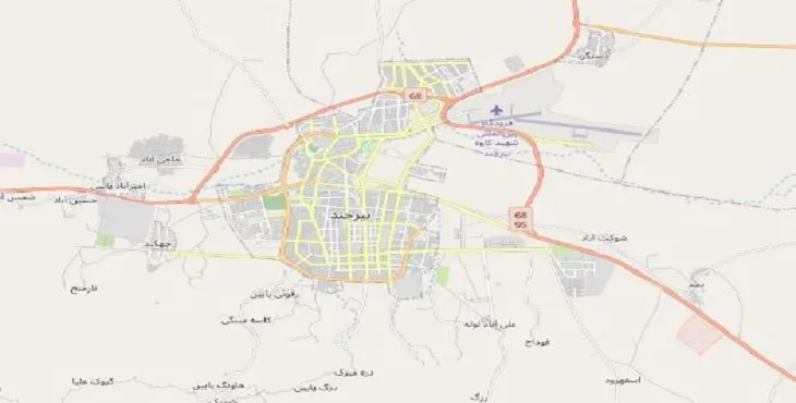 دانلود نقشه pdf شهر بیرجند