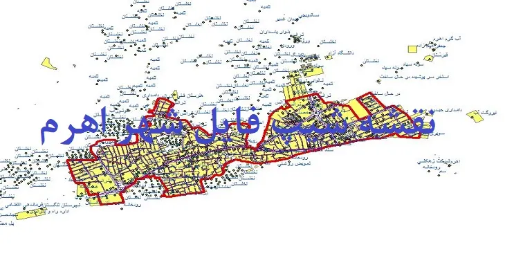 دانلود نقشه های جی آی اس (GIS) شهر اهرم