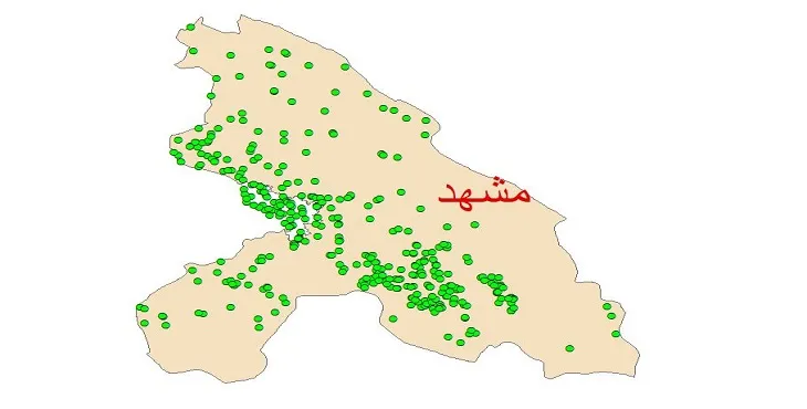 دانلود نقشه شیپ فایل چاه های آب شهرستان مشهد