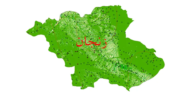 کاملترین شیپ فایل های شهرستان زنجان