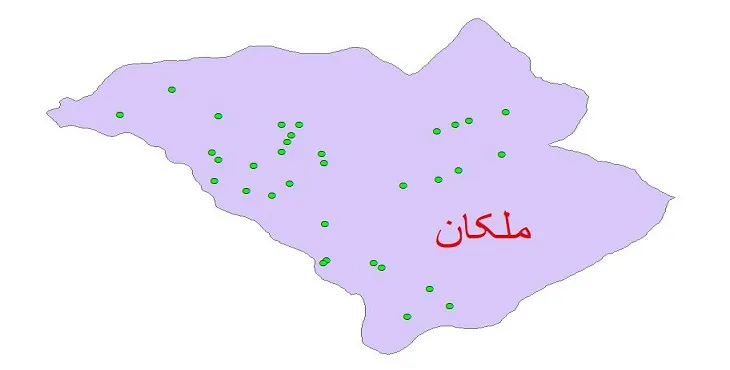 دانلود نقشه شیپ فایل چاه های آب شهرستان ملکان