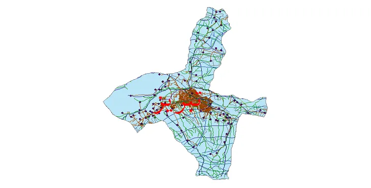 دانلود نقشه های شیپ فایل شهرستان تبریز + کاملترین لایه GIS