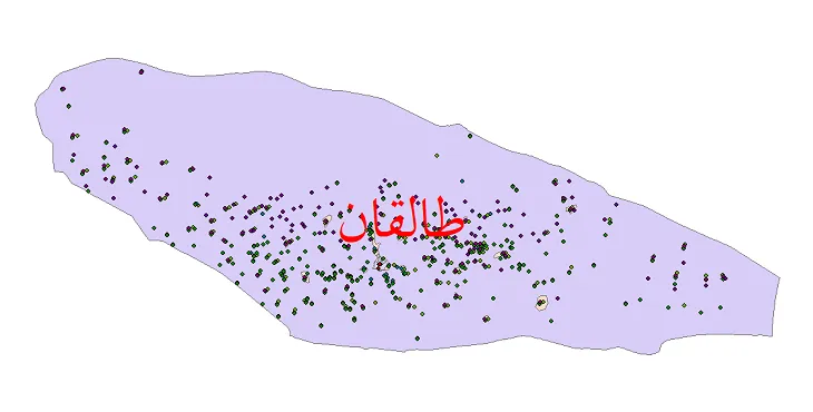 نقشه جمعیت شهرها و روستاهای شهرستان طالقان از سال 35 تا 95