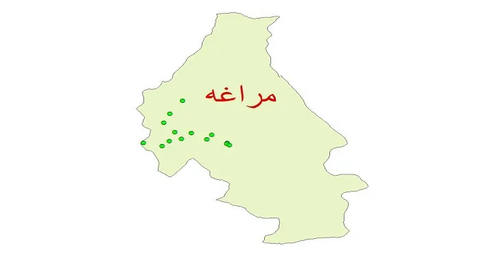 دانلود نقشه شیپ فایل چاه های آب شهرستان مراغه