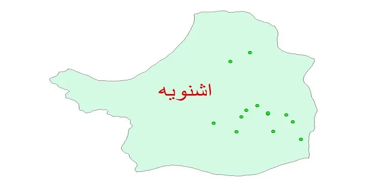 دانلود نقشه شیپ فایل چاه های آب شهرستان اشنویه