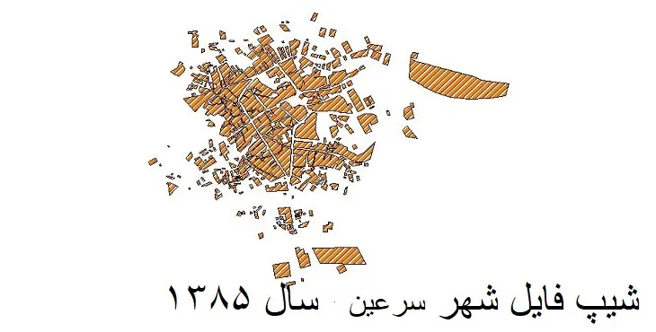 نقشه شیپ فایل بلوک آماری شهر سرعین + فایل اکسل