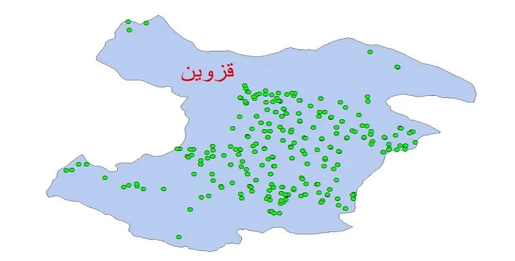دانلود نقشه شیپ فایل چاه های آب استان قزوین