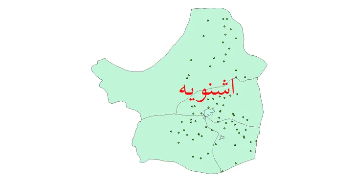 نقشه شیپ فایل تقسیمات سیاسی شهرستان اشنویه + pdf