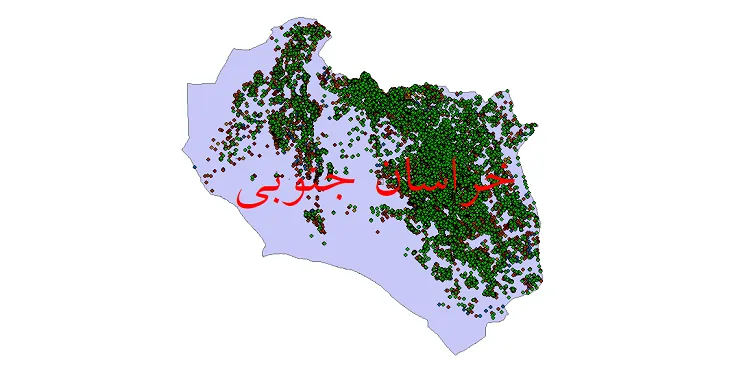 نقشه جمعیت نقاط شهری و روستایی استان خراسان جنوبی از سال 35 تا 95