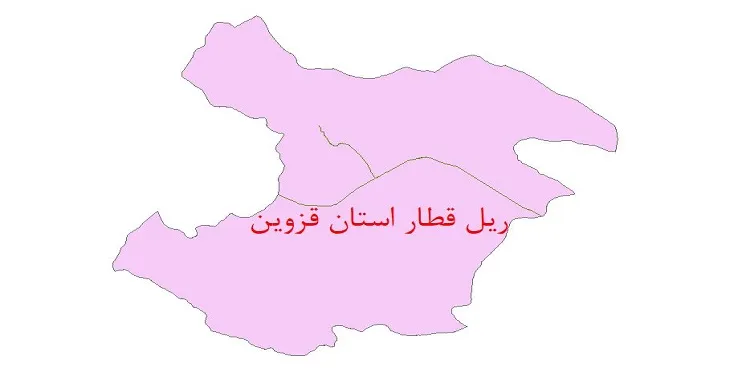 نقشه جی آی اس (GIS) خطوط ریلی استان قزوین