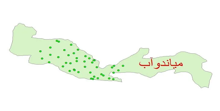 دانلود نقشه شیپ فایل چاه های آب شهرستان میاندوآب