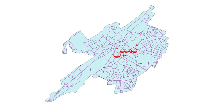 دانلود نقشه معابر شهر نمین + pdf باکیفیت