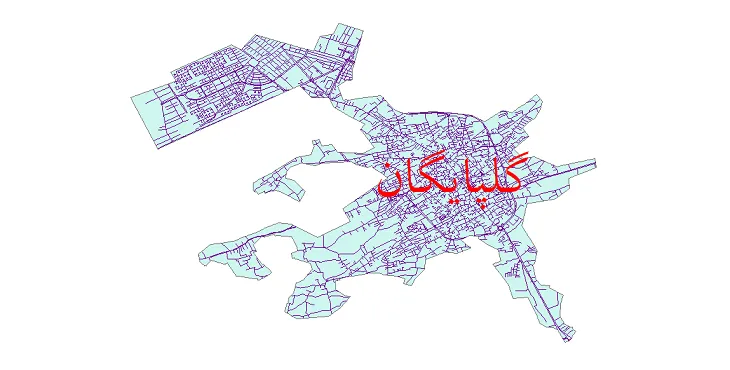 دانلود نقشه معابر شهر گلپایگان + pdf باکیفیت