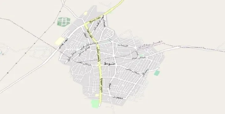 دانلود نقشه pdf شهر شوط
