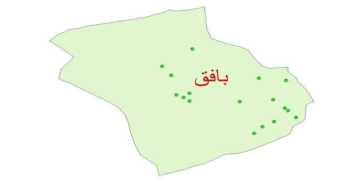 دانلود نقشه شیپ فایل چاه های آب شهرستان بافق