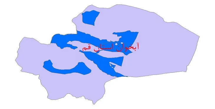 دانلود نقشه شیپ فایل (لایه GIS) آبخوان استان قم