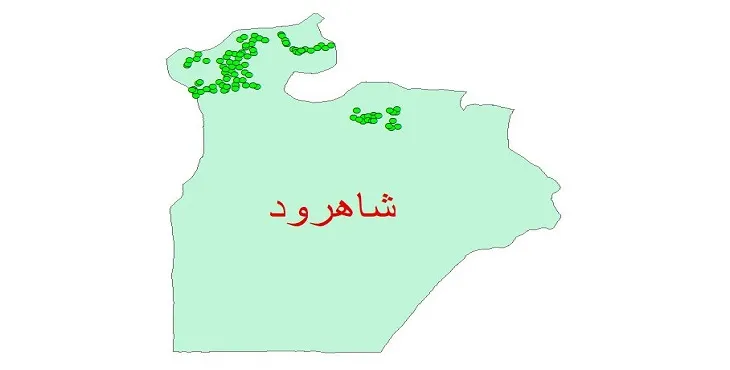 دانلود نقشه شیپ فایل چاه های آب شهرستان شاهرود