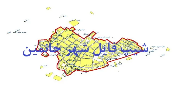 دانلود نقشه های جی آی اس (GIS) شهر خانمین