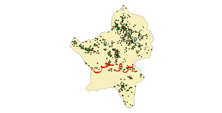 نقشه جمعیت شهرها و روستاهای شهرستان بروجن از سال 35 تا 95