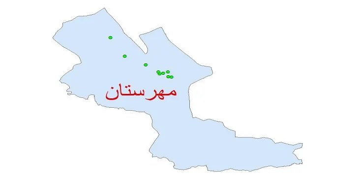 دانلود نقشه شیپ فایل کیفیت آب چاه های شهرستان مهرستان