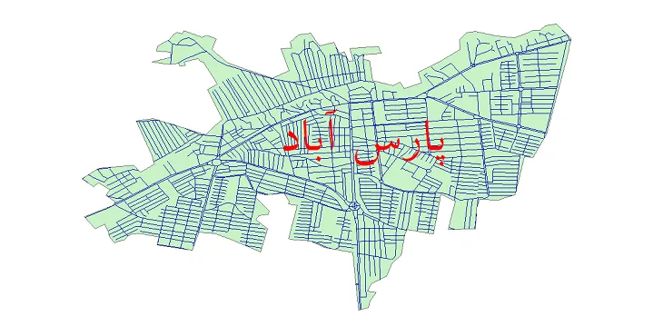 دانلود نقشه معابر شهر پارس آباد + pdf باکیفیت