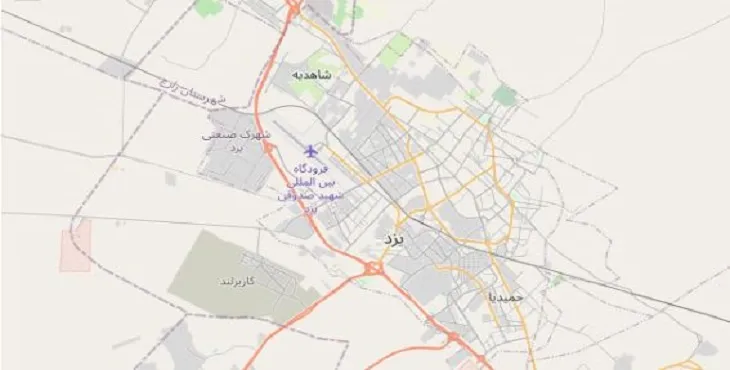 دانلود نقشه pdf شهر یزد
