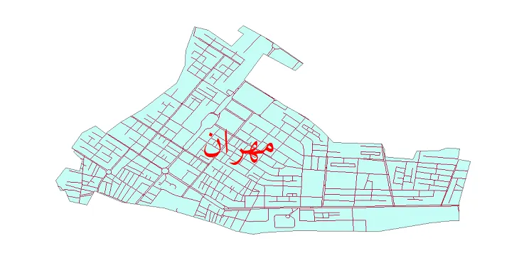 دانلود نقشه شیپ فایل شبکه معابر شهر مهران